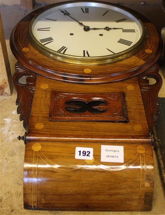 19th Century American drop dial wall clock